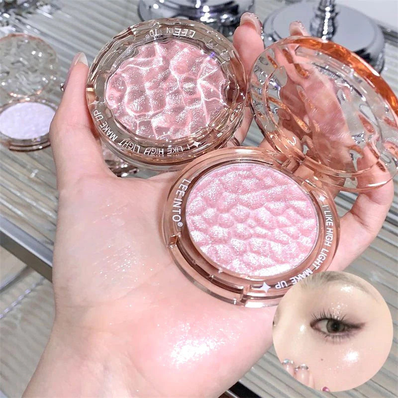 Shimmer Glow Highlighter & Contour Palette - Long-Lasting Radiant Finish - 2