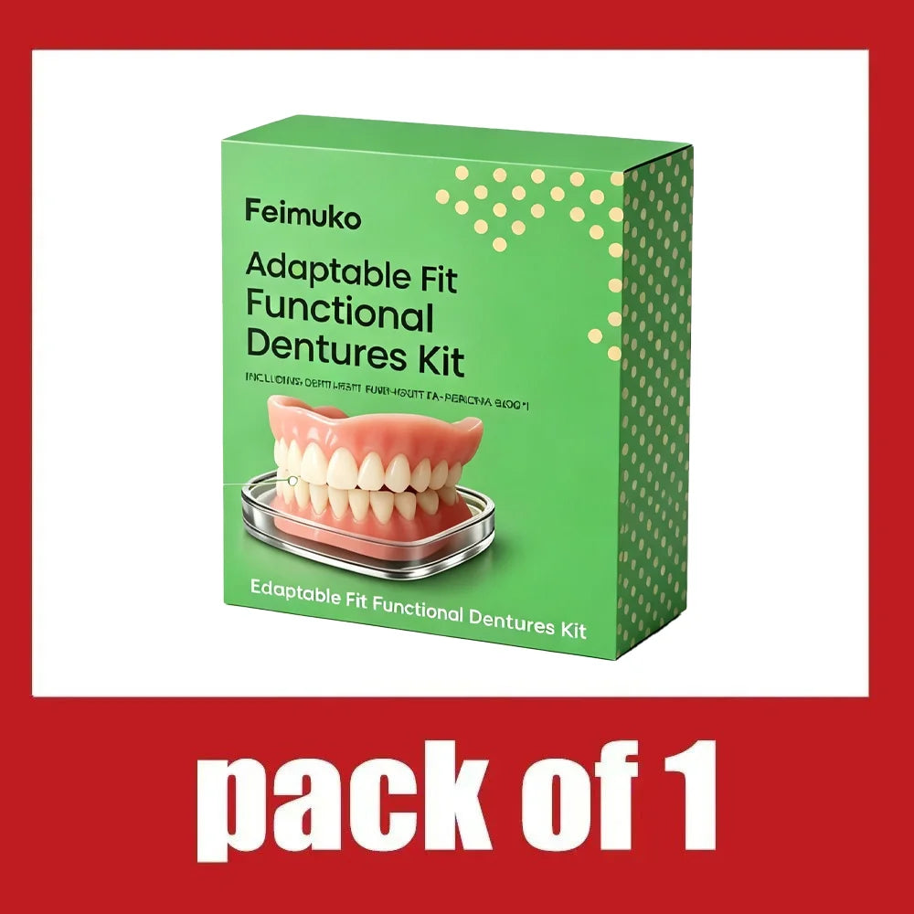 Comfort Fit Silicone Snap-On Dentures – Realistic Upper & Lower Set - 8