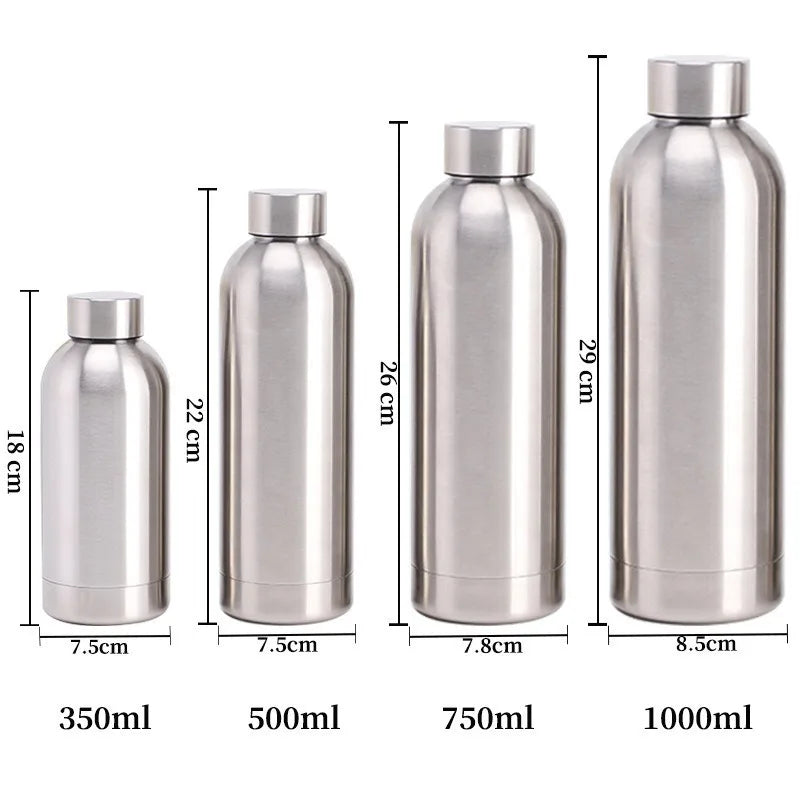 Premium Stainless Steel Reusable Water Bottle - Leak-Proof Sports Flask