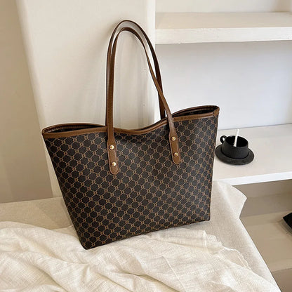 Textured Plaid Tote