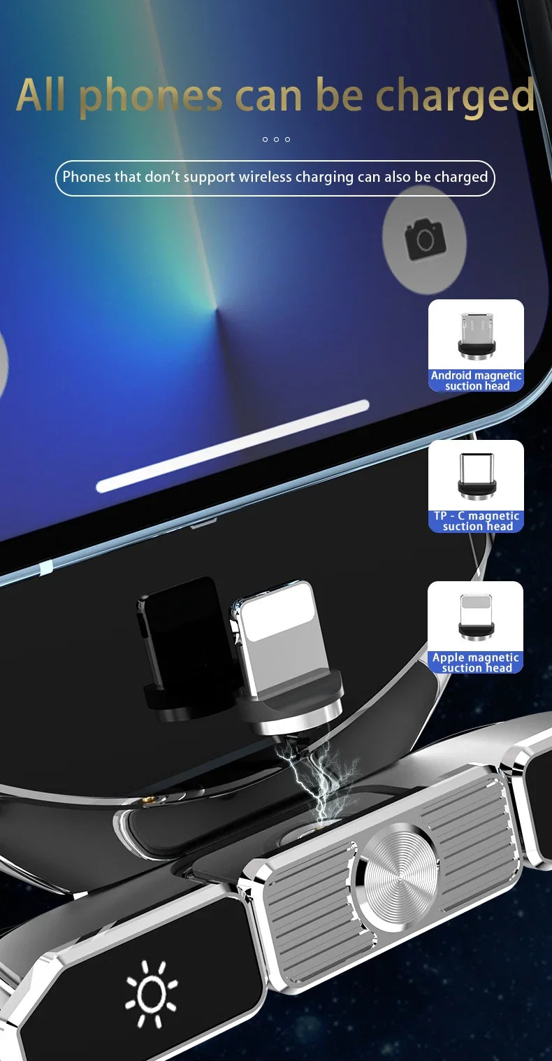 15W Automatic Clamping Car Wireless Charger & Magnetic Phone Mount - 19