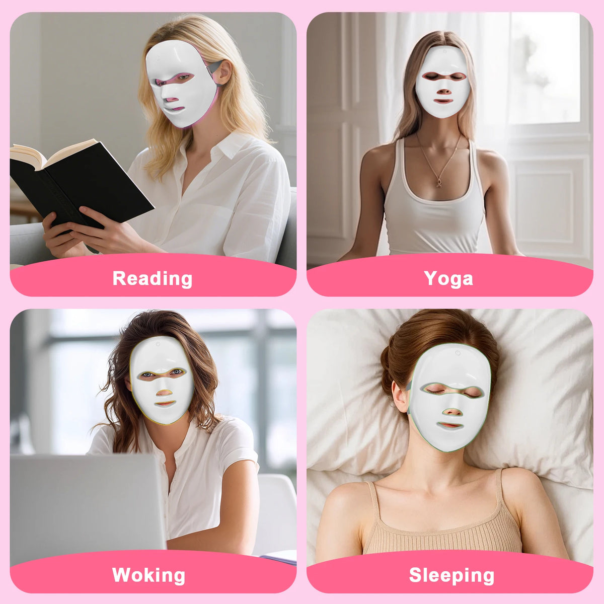 7-Color LED Photon Therapy Facial Mask - Cordless Skin Rejuvenation Device