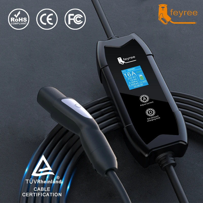 3.5KW Portable EV Charger for Tesla NACS - Adjustable Home Charging Station