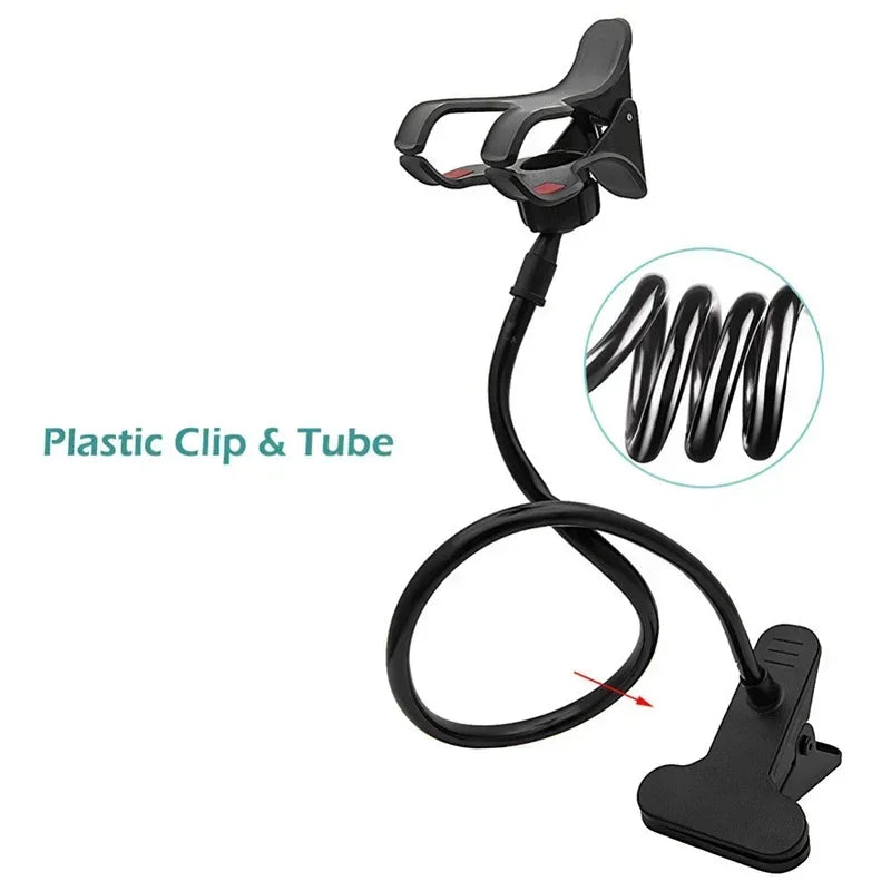 Flexible Gooseneck Phone Holder - Hands-Free Bed & Desk Mount Stand - 9