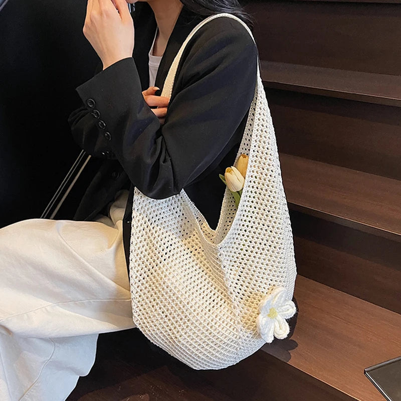 Luxury Bohemian Hollow Straw Tote