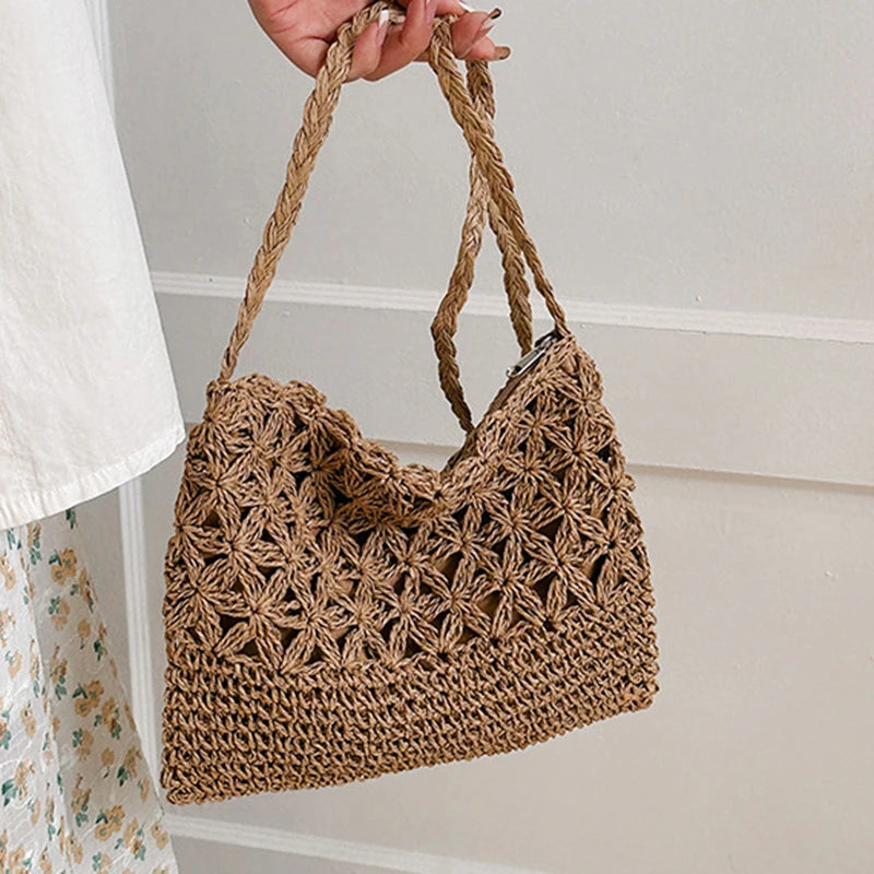 Luxury Woven Straw Crossbody