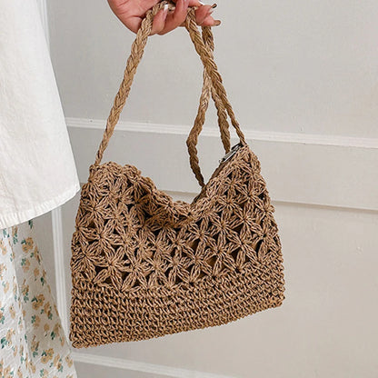 Luxury Woven Straw Crossbody