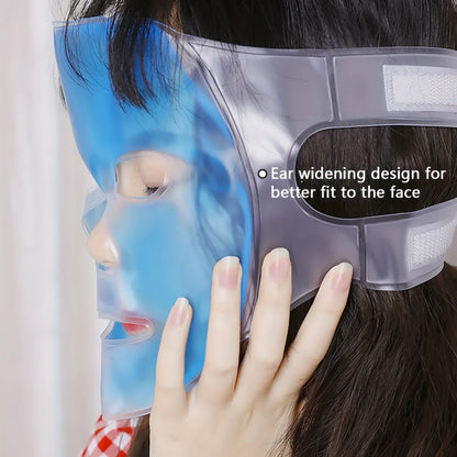 Gel Face Cooling Mask - Hot & Cold Therapy for Puffiness & Skin Firming