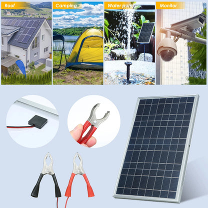 Portable 12V Solar Panel Charger - High Efficiency Outdoor Power Supply