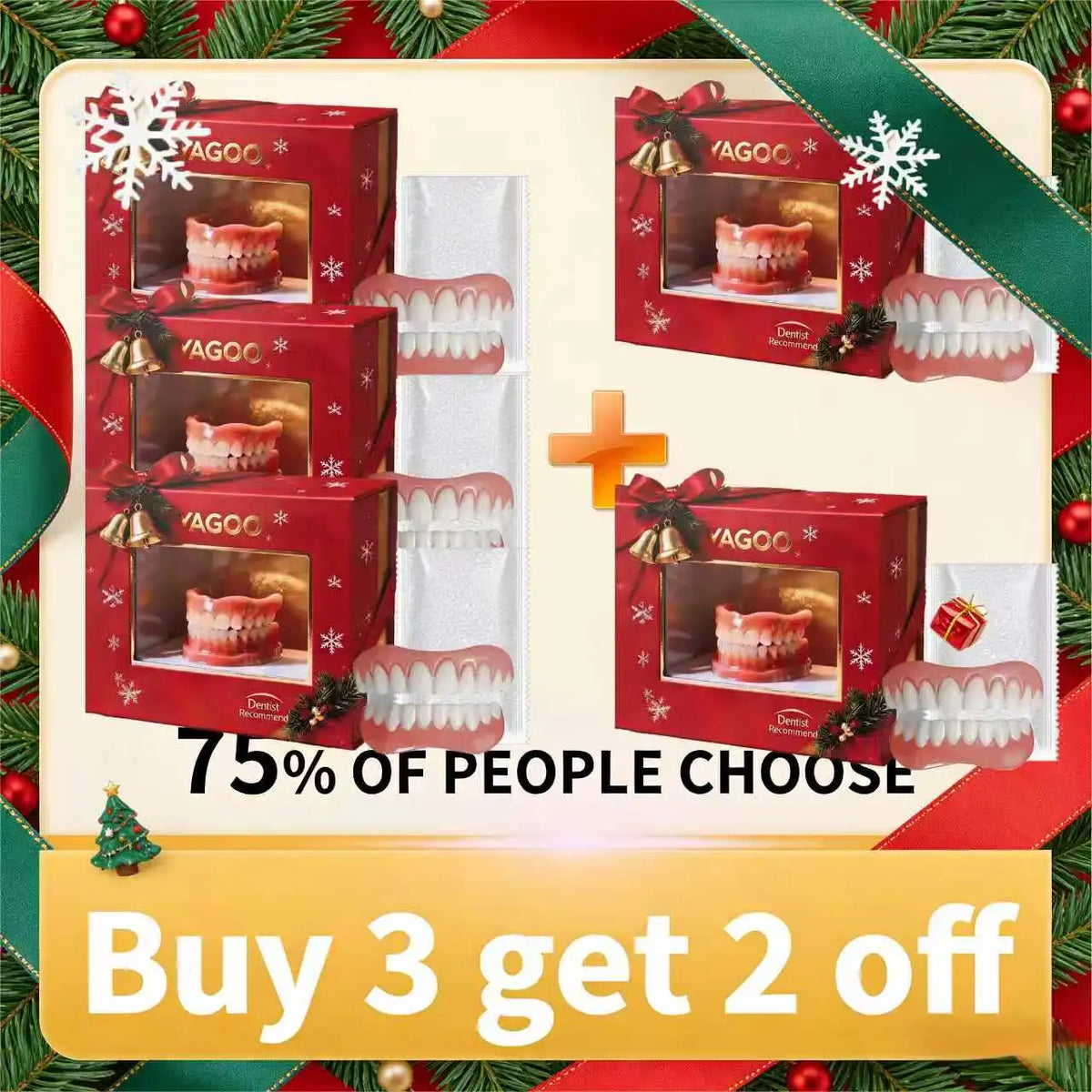 Comfort Silicone Dentures - Natural Instant Smile Veneers for Men and Women