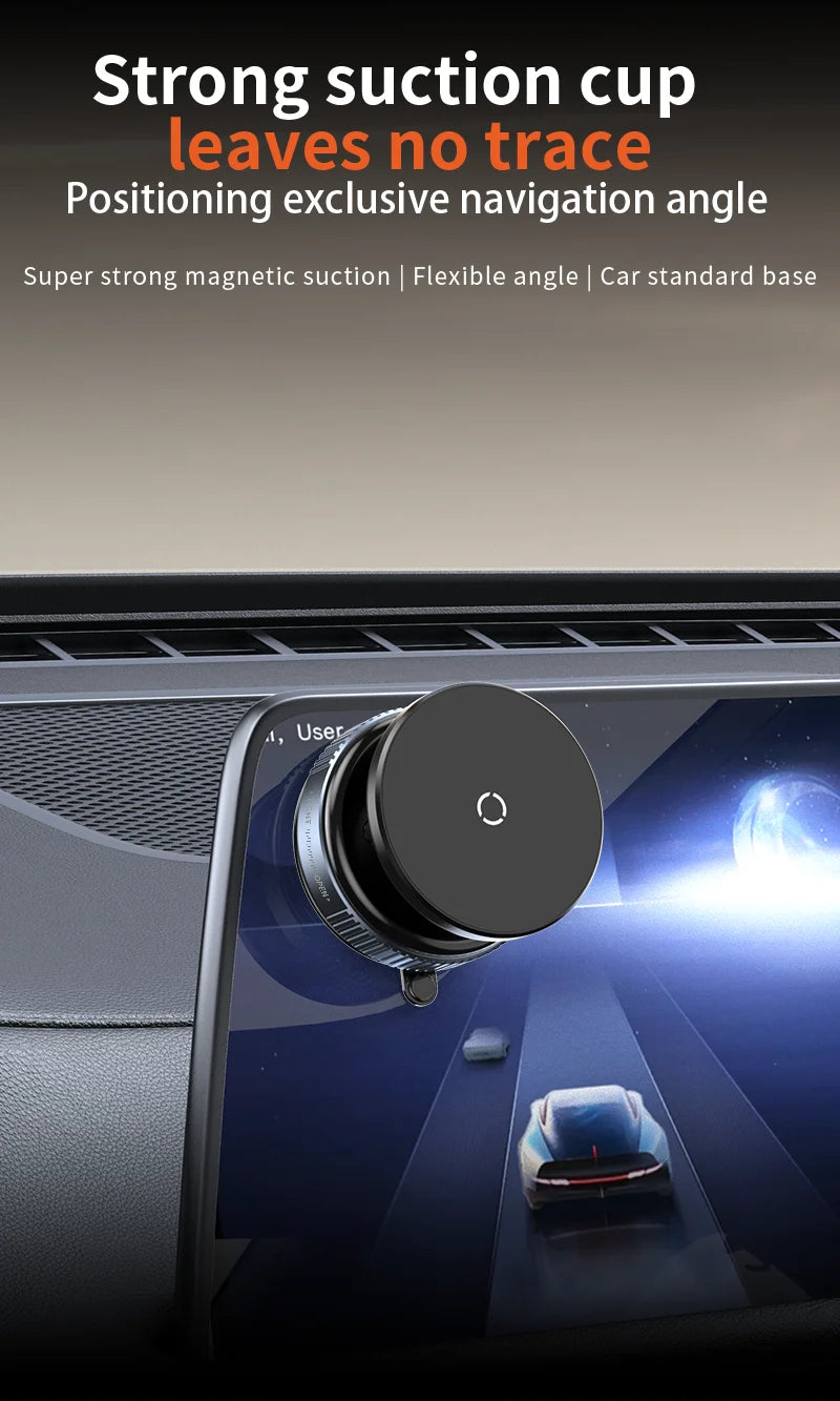 Strong Magnetic Vacuum Suction Cup Phone Holder for Car, Gym & Kitchen