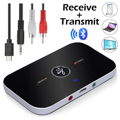 2-in-1 Bluetooth 5.0 Transmitter & Receiver for TV, PC, and Car Audio