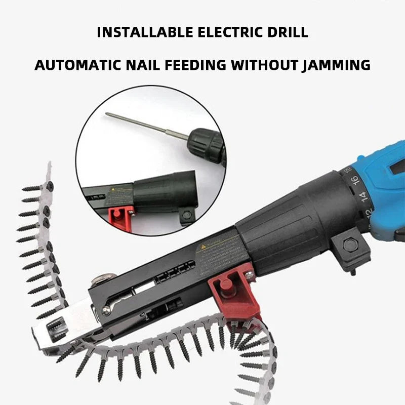 Automatic Chain Screw Gun Attachment for Electric Drills & Woodworking - 10