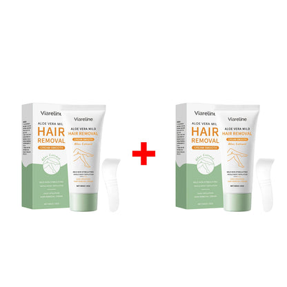 Aloe Vera Painless Hair Removal Cream - Gentle Whole-Body Depilatory for Smooth Skin