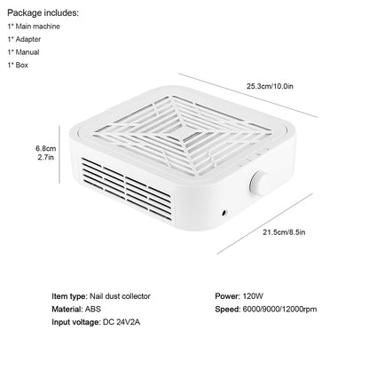 Brushless Nail Dust Collector & Extractor