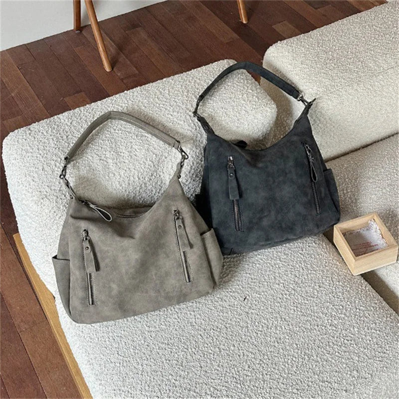 Luxury Retro Matte Shoulder Bag