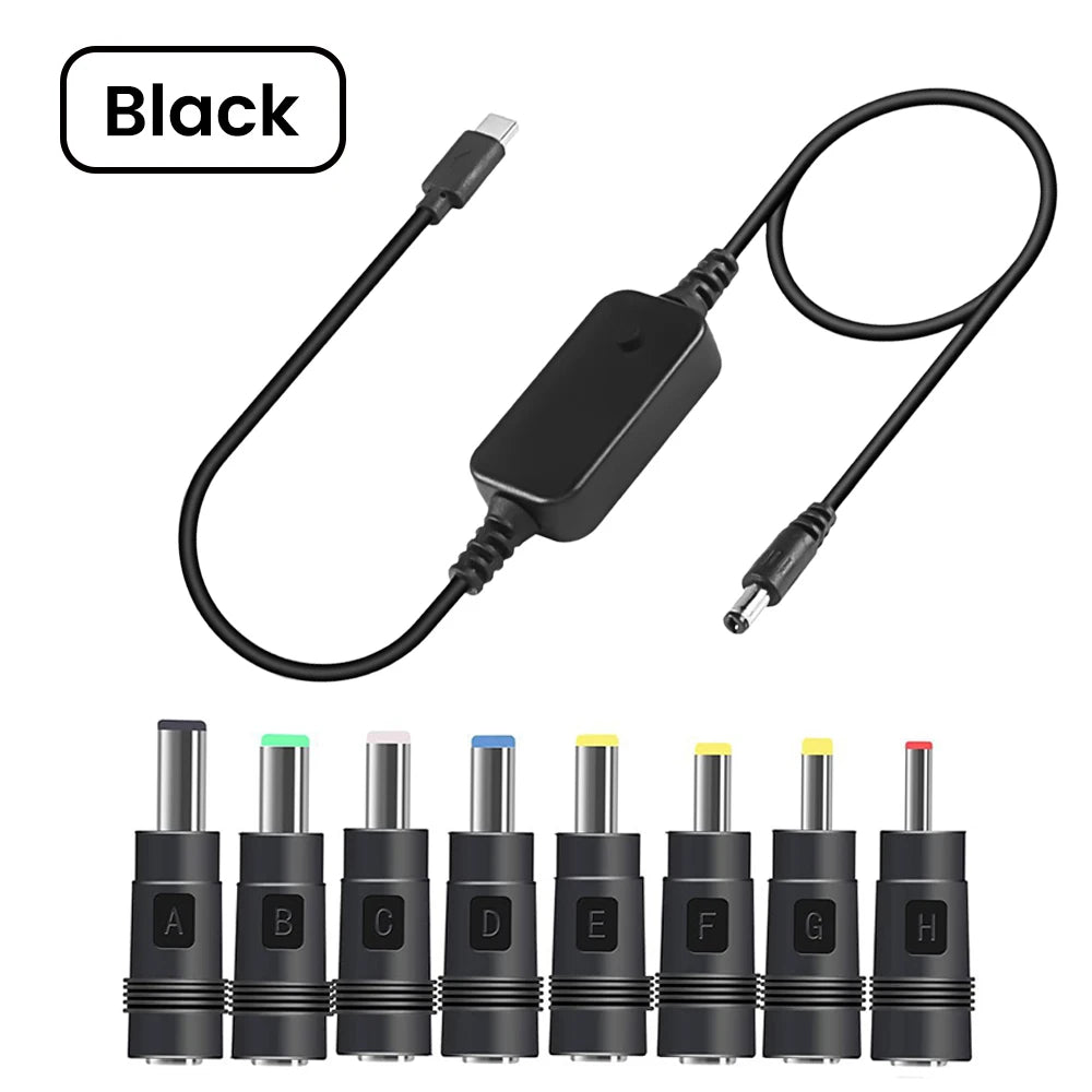USB-C to DC PD Power Boost Cable for WiFi Routers & Laptops 5V-20V - 15
