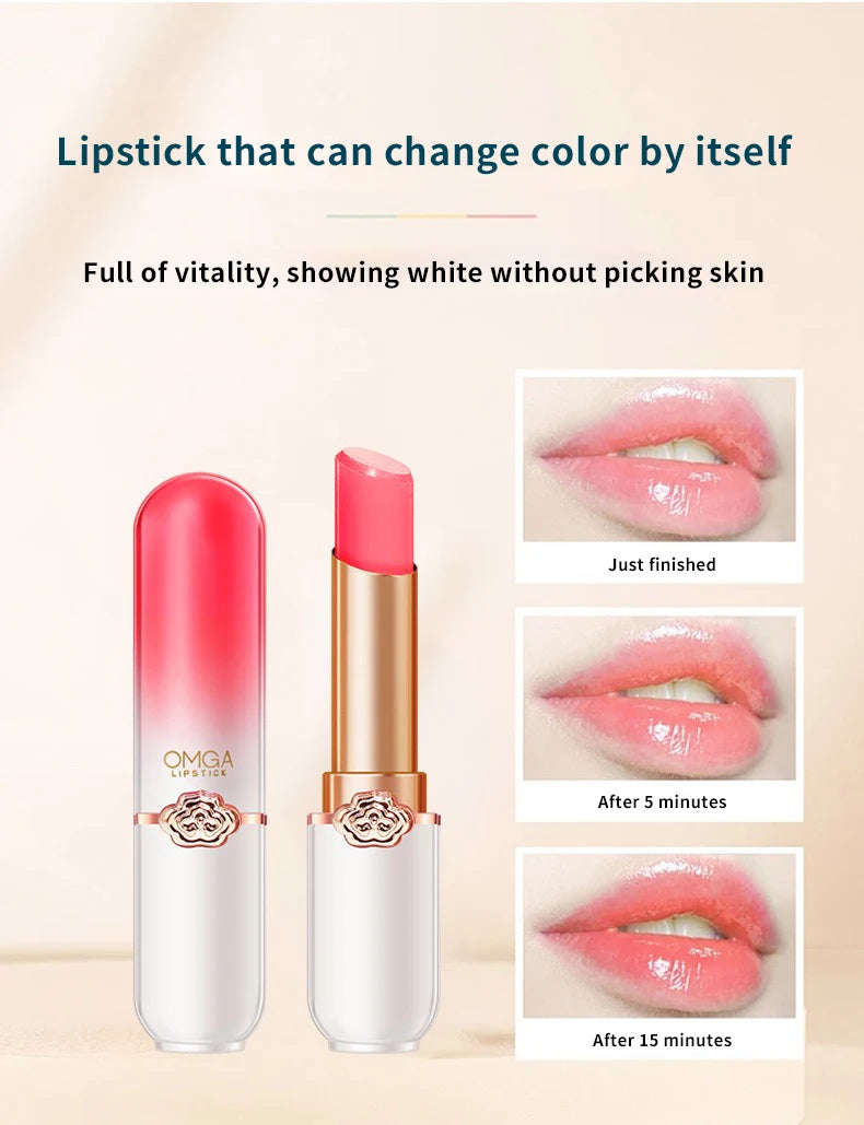 Peach Color-Changing Moisturizing Jelly Lipstick - Long-Lasting Lip Balm