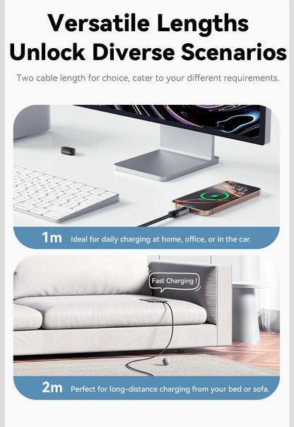 100W PD Fast Charging USB-C Cable with Digital Power Display