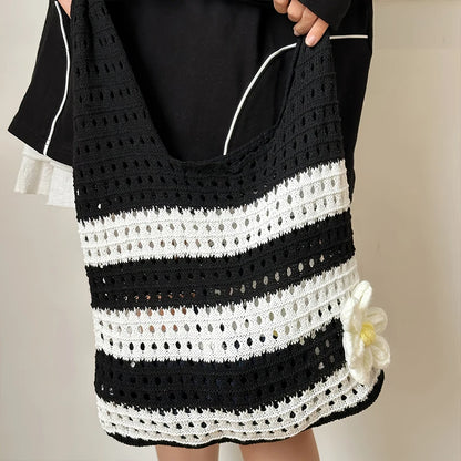 Luxury Aesthetic Knitted Tote