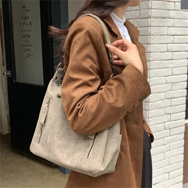 Luxury Retro Matte Shoulder Bag