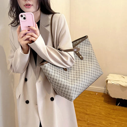 Textured Plaid Tote