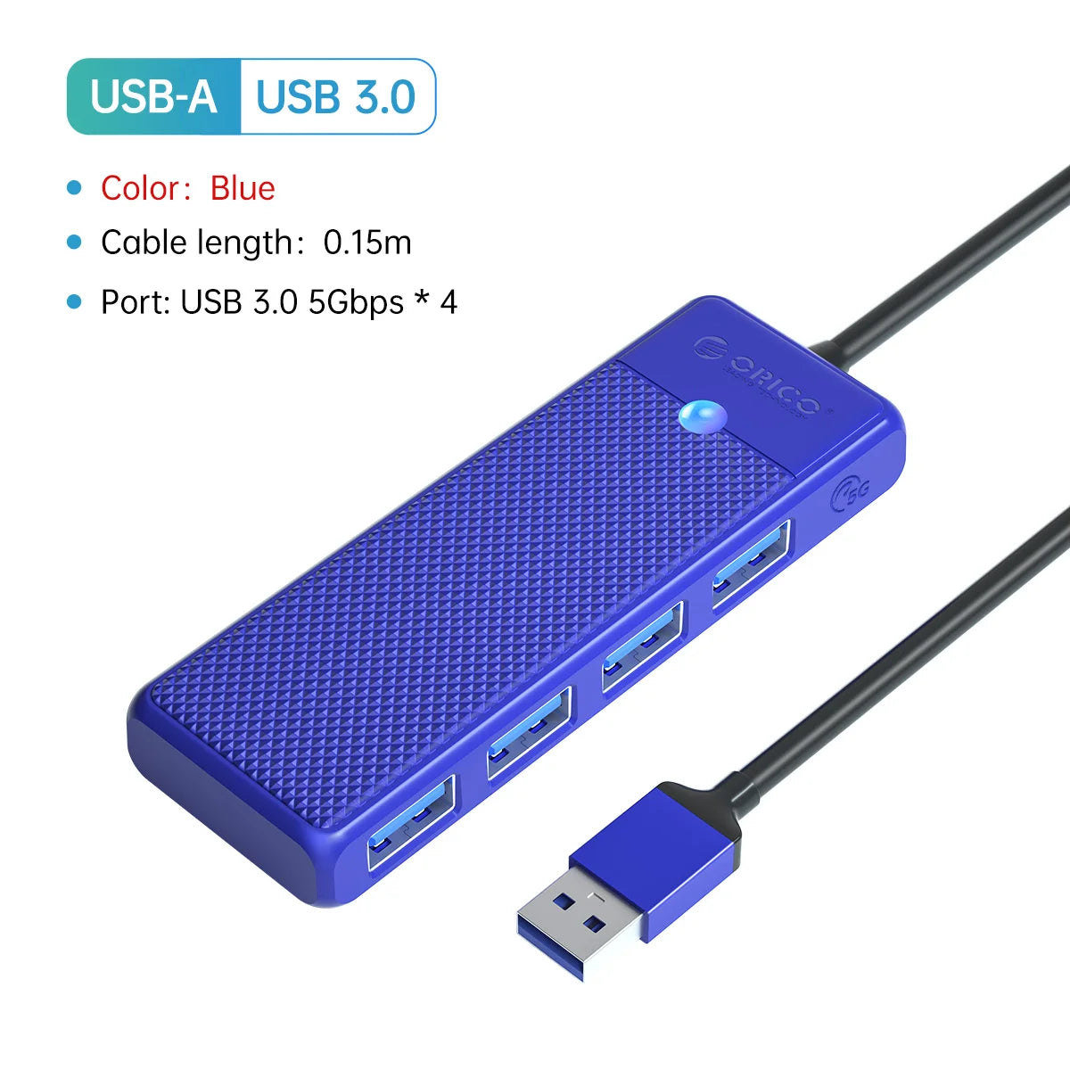 4-Port USB 3.0 Type-C Hub - Ultra-Slim High-Speed Data Expansion Adapter - 27
