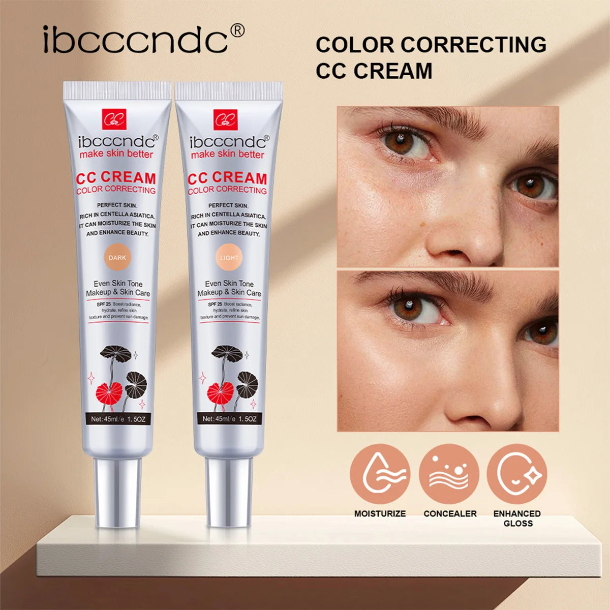 Color Correcting CC Cream - Moisturizing SPF 25 Makeup Base - 7