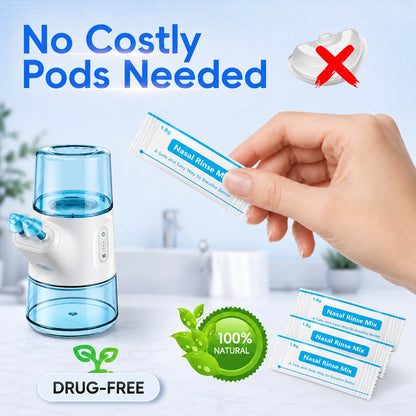 Portable Electric Nasal Irrigator - Rechargeable Sinus Rinse Device