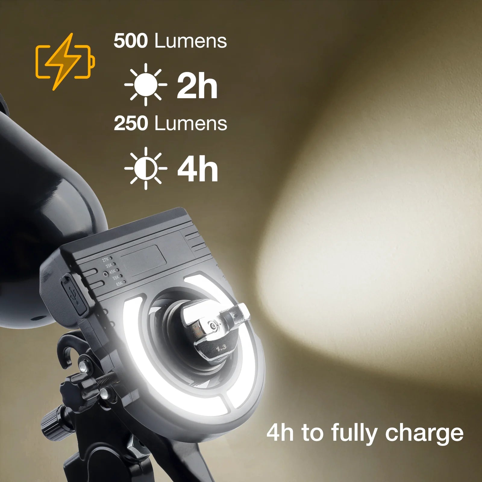 Rechargeable LED Spray Gun Light - Adjustable Car Paint Fill Light - 2