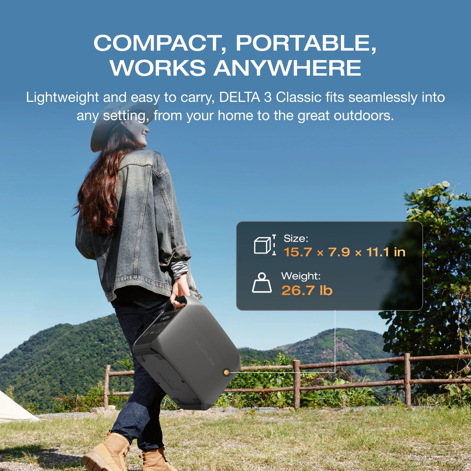 EcoFlow DELTA 3 1000Wh Portable Power Station - Fast Charging Solar Generator - 6