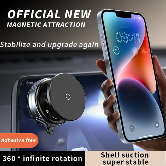 Strong Magnetic Vacuum Suction Cup Phone Holder for Car, Gym & Kitchen