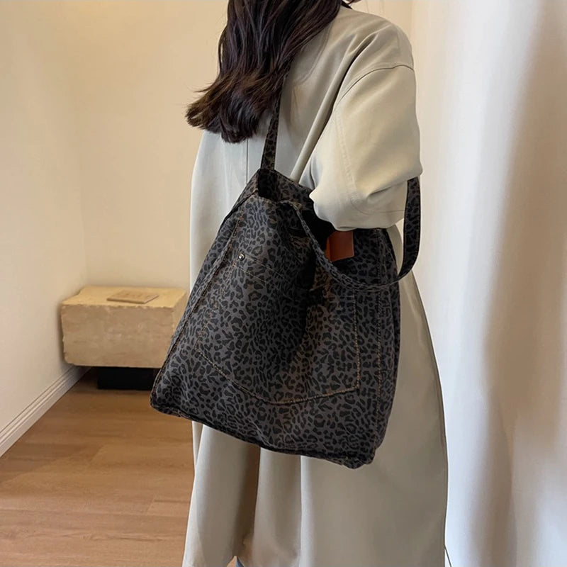 Luxury Leopard Print Tote Bag