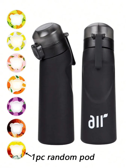 800ml Fruit Scented Water Bottle with Flavor Pod & Straw - Leak Proof