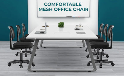 Ergonomic Mesh Armless Office Chair with Lumbar Support & Adjustable Height