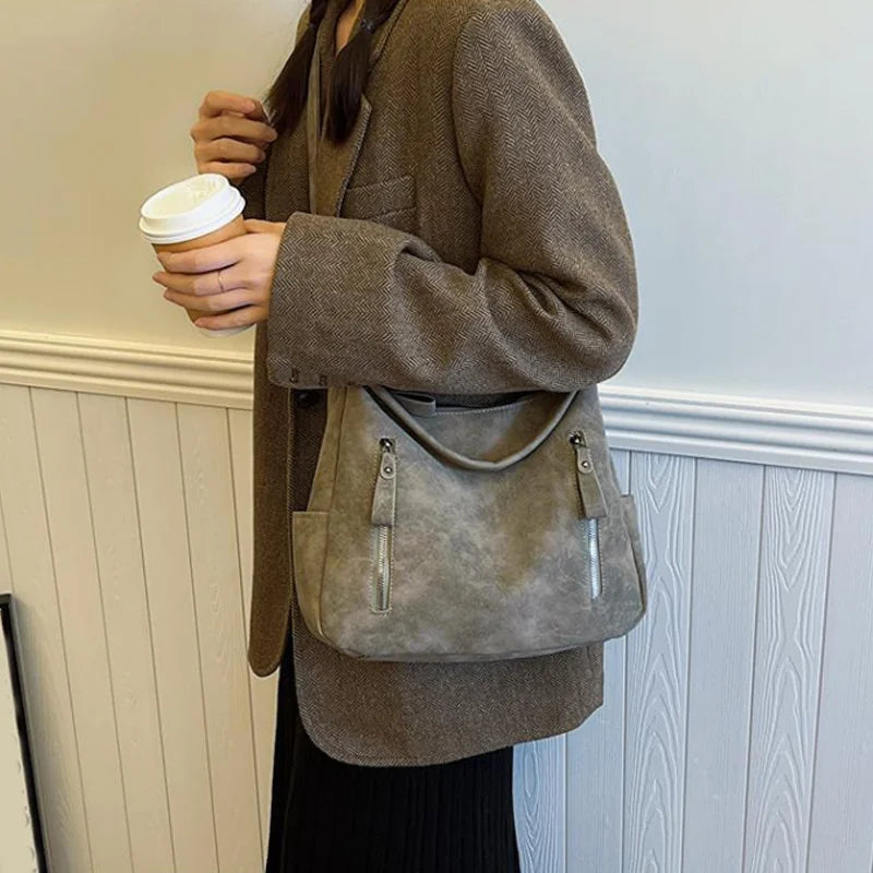 Luxury Retro Matte Shoulder Bag