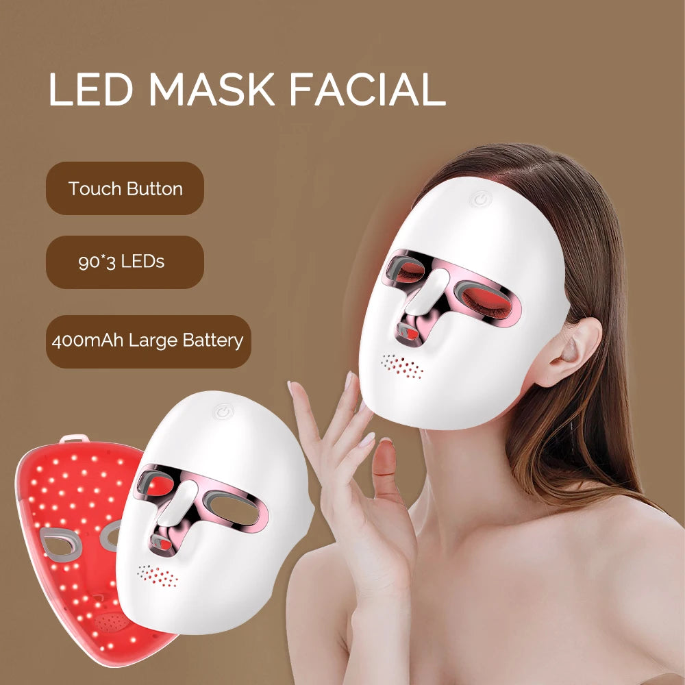7 Color LED Face & Neck Mask - Anti-Aging Light Therapy