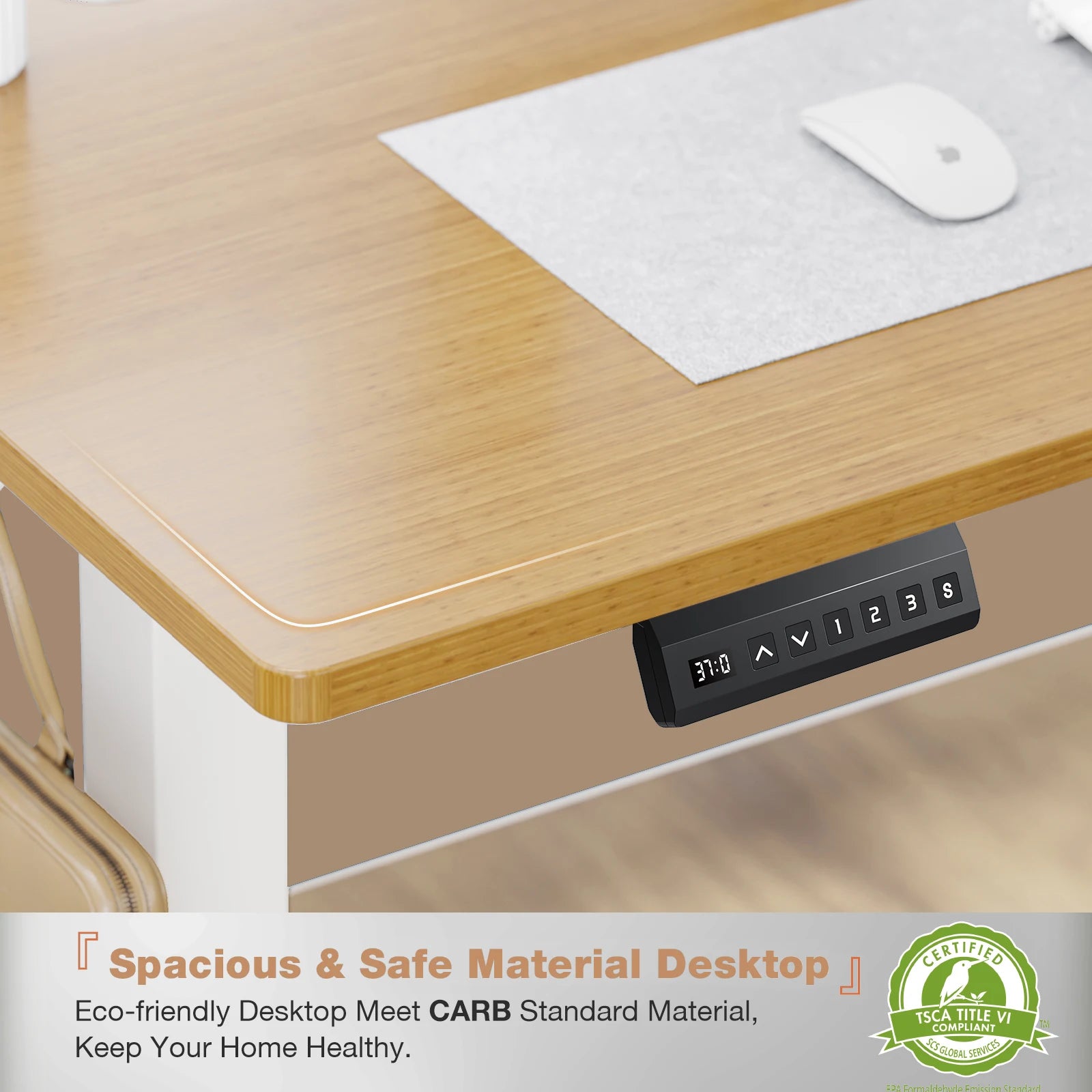 Electric Standing Desk 40x24 Height Adjustable Sit-Stand Computer Table - 11