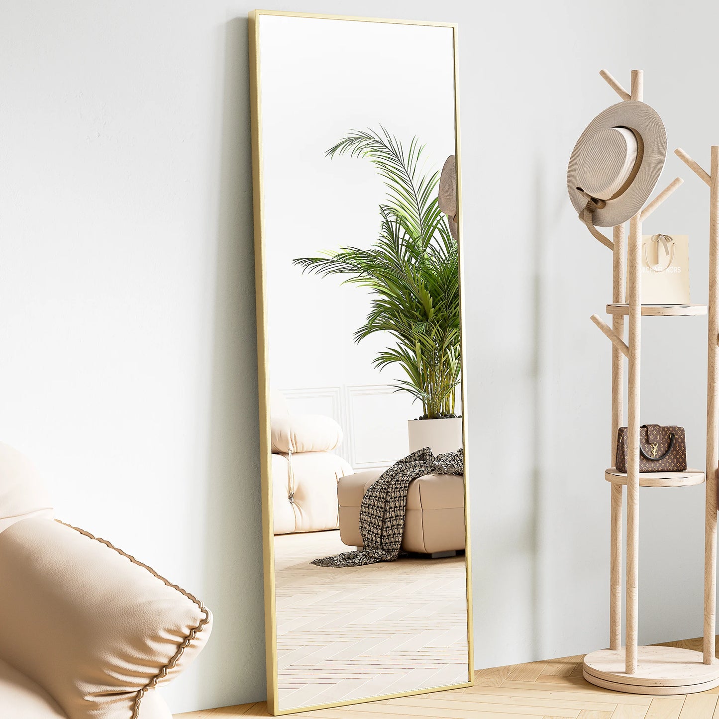 64" x 21" Full Length Standing Mirror – Floor, Wall-Mounted or Leaning
