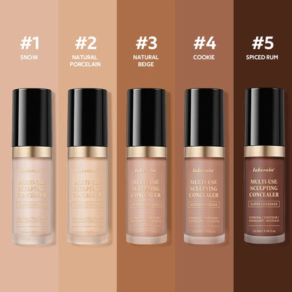 Full Coverage Waterproof Concealer - Matte Liquid Foundation