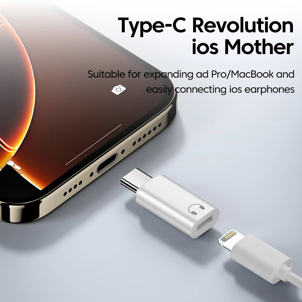Lightning to USB-C Audio Adapter for iPhone 15 & 16 – Wired Earphone Converter - 2