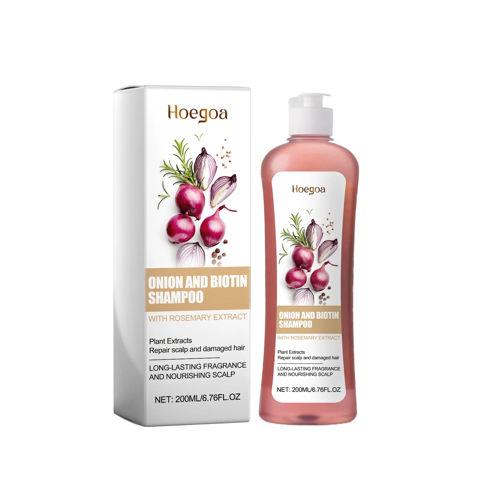 Onion & Biotin Hair Repair Shampoo - Nourishing Scalp & Anti-Dandruff Treatment - 7