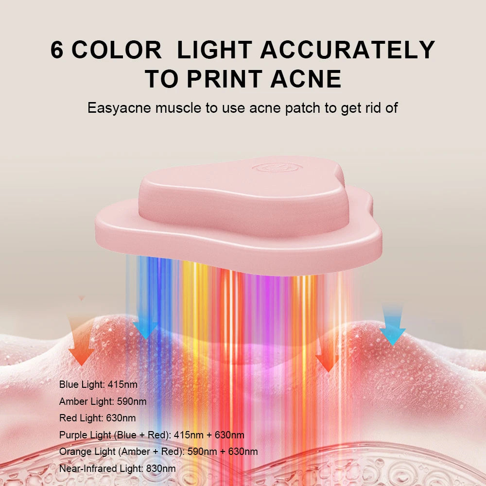 6-Color LED Light Therapy Acne Patch - Wireless Portable Pimple Spot Treatment - 4