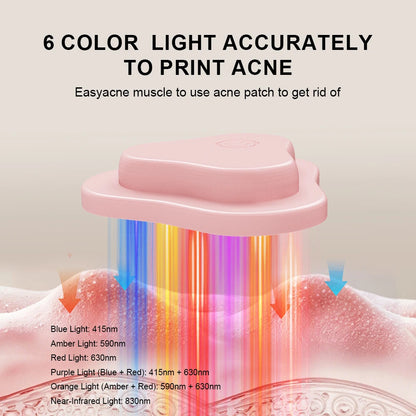 6-Color LED Light Therapy Acne Patch - Wireless Portable Pimple Spot Treatment