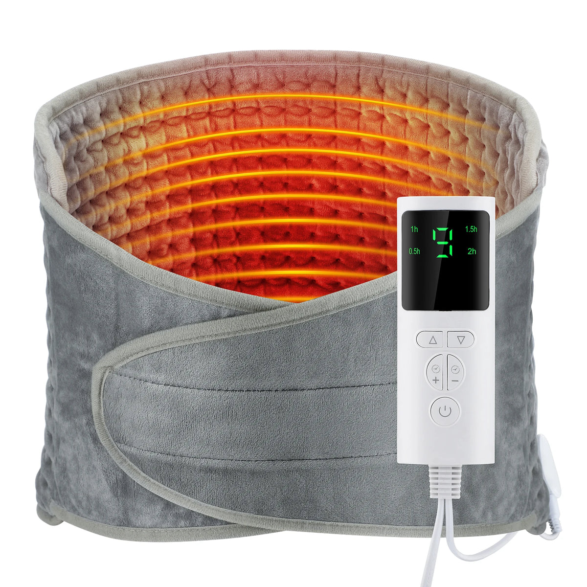 Electric Heated Lumbar Support Belt for Back Pain & Abdominal Relief