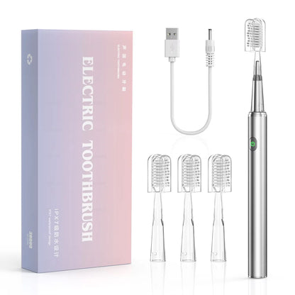 Sonic Rechargeable Electric Toothbrush with 3 Cleaning Modes & 4 Brush Heads
