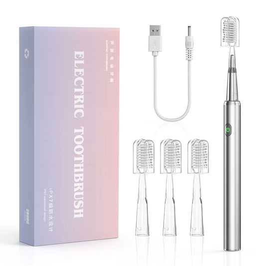 Sonic Rechargeable Electric Toothbrush with 3 Cleaning Modes & 4 Brush Heads