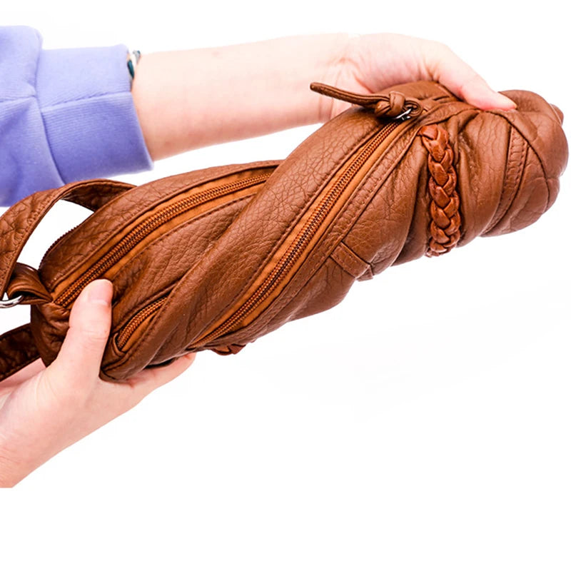 Luxury Vintage Leather Bucket Bag