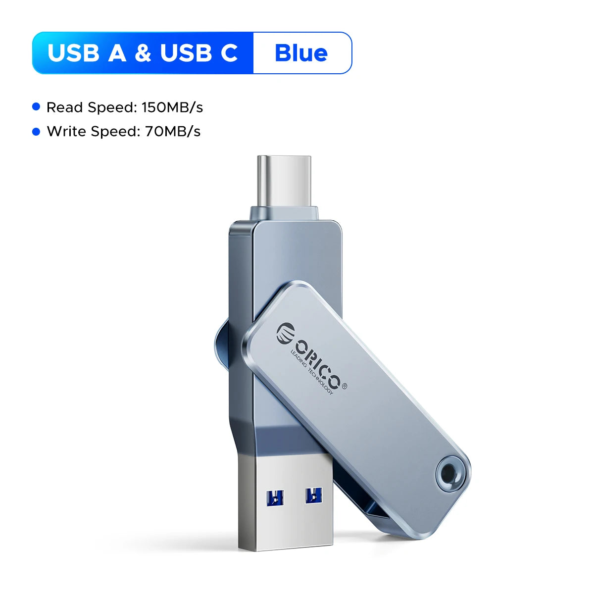 Dual USB-C & USB-A High-Speed Flash Drive - Durable Metal Storage for All Devices - 17