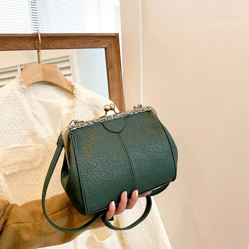 Luxury Vintage Alligator Kiss-Lock Bag